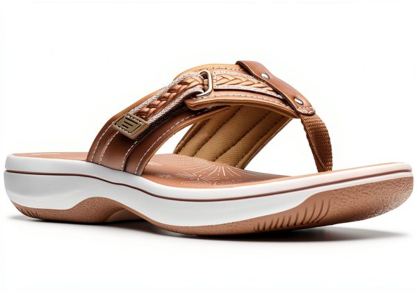 Clarks Cloudsteppers Breezey Sun Sandal Comfort Flat Womens-7