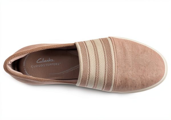 Clarks Cloudstepper Slip On Womens Textile Loafers Comfort-5