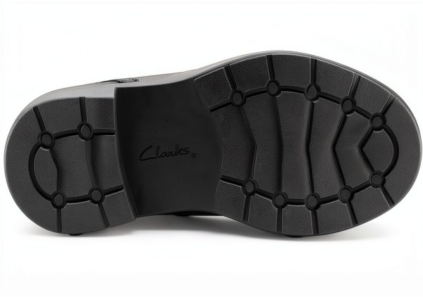 Clarks Womens Ankle Boots Black Leather Comfort Cushion-5