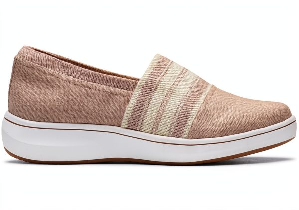 Clarks Cloudstepper Slip On Womens Textile Loafers Comfort-4