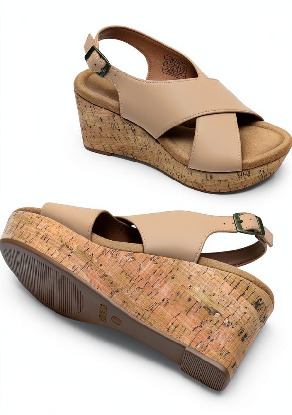 DREAM PAIRS Womens Wedge Sandals Criss Cross Platform Heels-5