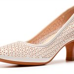 Clarks Womens Leather Pumps Slip On Comfort Footbed-0