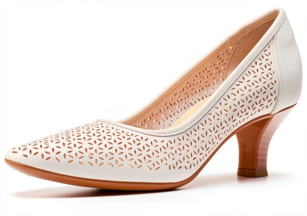 Clarks Womens Leather Pumps Slip On Comfort Footbed-0