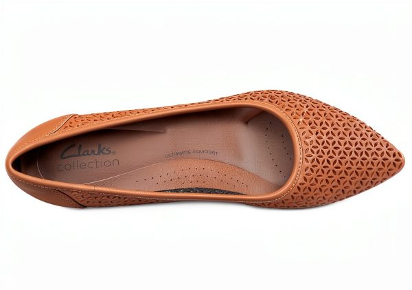 Clarks Womens Loafers Premium Leather Slip On Comfort-5