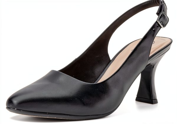 Clarks Womens Leather Pumps Slingback Design Comfort Footbed-1