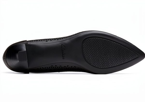 Clarks Womens Leather Pumps Slip On Comfort Footbed-6