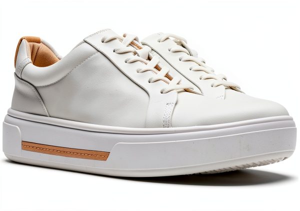 Clarks Womens Sneakers Off White Leather Fashion Comfort-1
