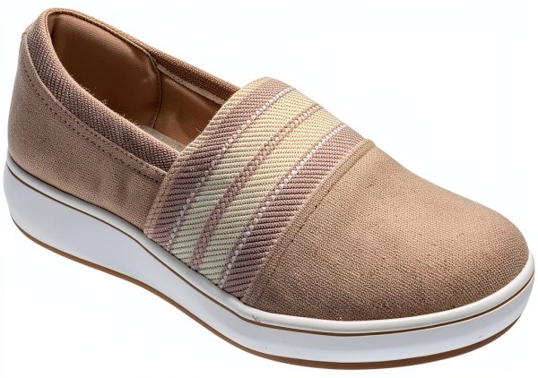 Clarks Womens Walking Shoes Slip On Cushioned Footbed-0