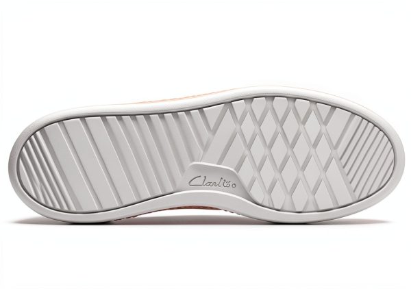 Clarks Womens Sneakers Off White Leather Fashion Comfort-4
