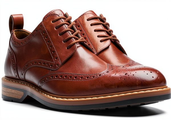 Clarks Mens Oxfords Mid Tan Leather Classic Dress Shoes-0