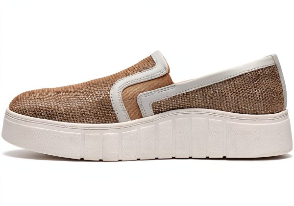 Clarks Womens Loafers Natural Raffia Comfort Slip On Shoes-5