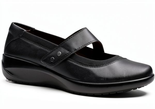 Clarks Kaetlyn Jane Womens Black Leather Flats Comfort-3