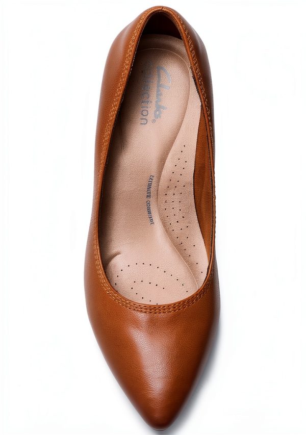 Clarks Womens Pumps Leather Suede Textile Comfort Fit-3