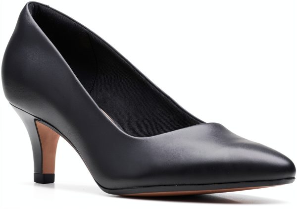 Clarks Womens Leather Pumps OrthoLite Footbed Pointed Toe-2