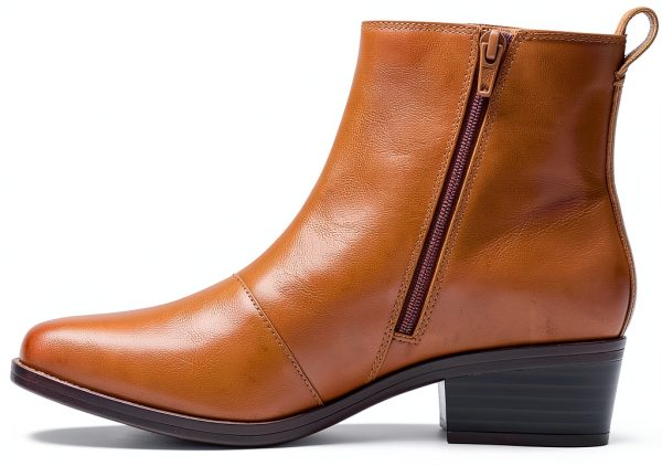 Clarks Danyelle Skip Womens Ankle Boots Tan Leather Comfort-3