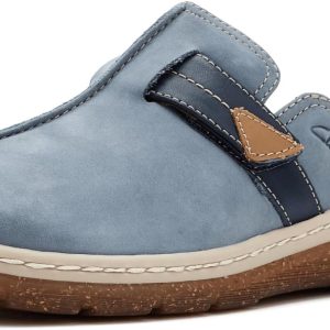 Clarks Orlene Clog Denim Blue Nubuck Slip On Womens Shoes-0