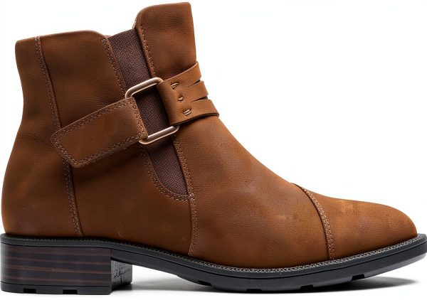Clarks Womens Ankle Boots Nubuck Buckle Strap Comfort-3