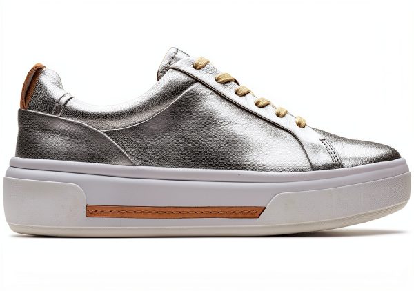 Clarks Womens Fashion Sneakers Leather Platform Comfort-1