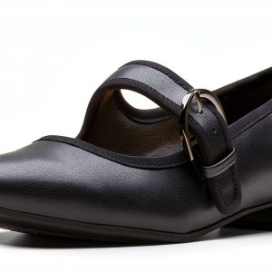 Clarks Womens Black Leather Flats Comfortable Wide Sizes-0