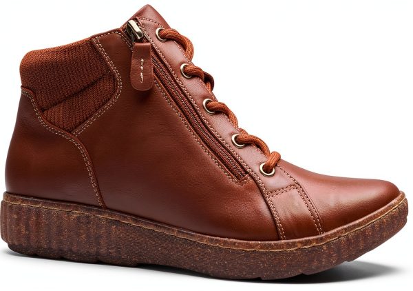 Clarks Womens Ankle Boots Lacing Zipper Comfort Footbed-1