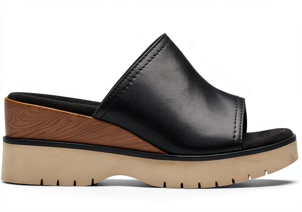 Clarks Diaz Slide Womens Wedge Sandal Leather Comfort-0