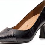 Clarks Kataleyna Rose Womens Pumps Black Croc Leather-0