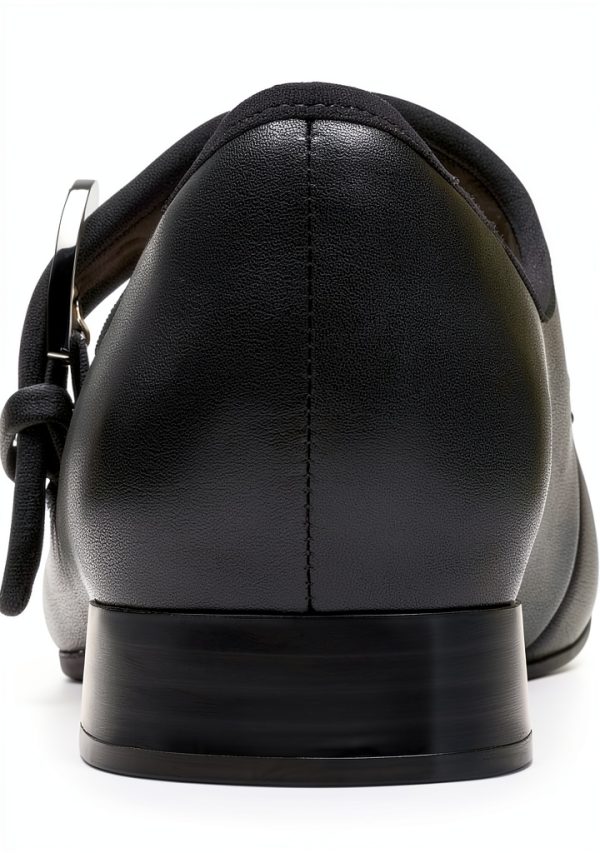 Clarks Womens Black Leather Flats Comfortable Wide Sizes-1