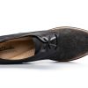 Clarks Womens Loafers Black Tweed Slip On Wedge Heel-4