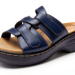 Pavo Womens Slide Sandals Soft Arch Support Adjustable-0