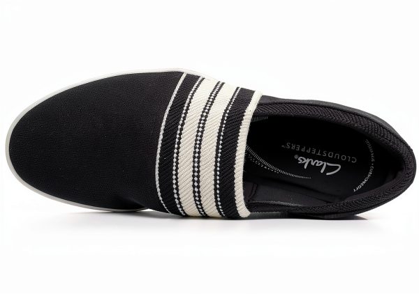 Clarks Womens Slip On Sneakers Cushioned Footbed Sand Black-1