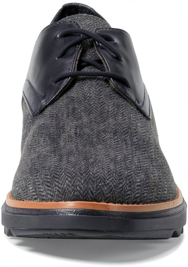 Clarks Womens Loafers Black Tweed Slip On Wedge Heel-1