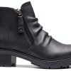 Clarks Womens Ankle Boots Tan Nubuck Black Leather Comfort-2