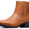 Clarks Danyelle Skip Womens Ankle Boots Tan Leather Comfort-0