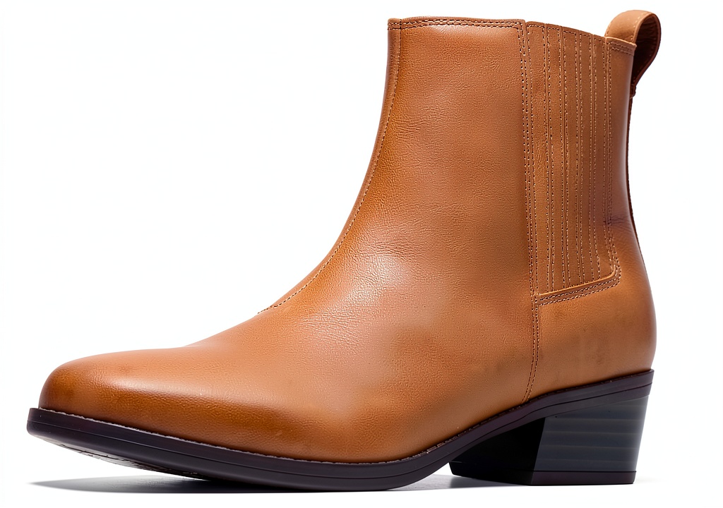 Clarks Danyelle Skip ankle boots in tan leather worn with denim