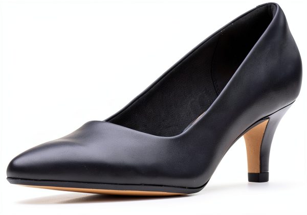 Clarks Womens Leather Pumps OrthoLite Footbed Pointed Toe-0