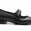 Clarks Womens Black Leather Flats Comfortable Wide Sizes-3