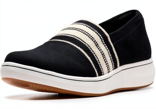 Clarks Cloudstepper Slip On Womens Flats Textile Comfort-0