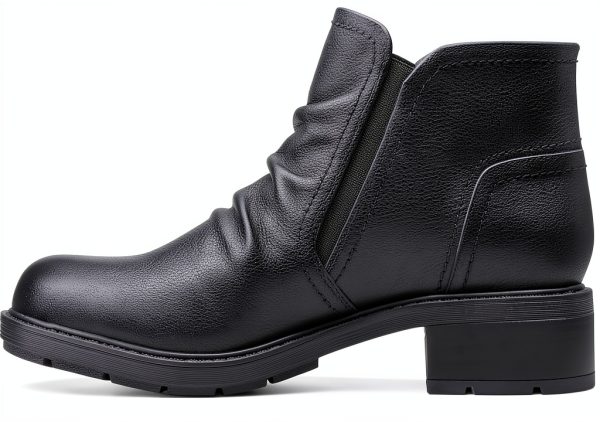 Clarks Womens Ankle Boots Tan Nubuck Black Leather Comfort-1