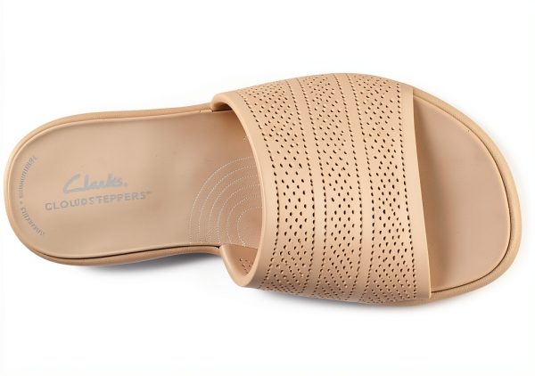 Clarks Womens Slide Sandals Breathable Textile Comfort-5