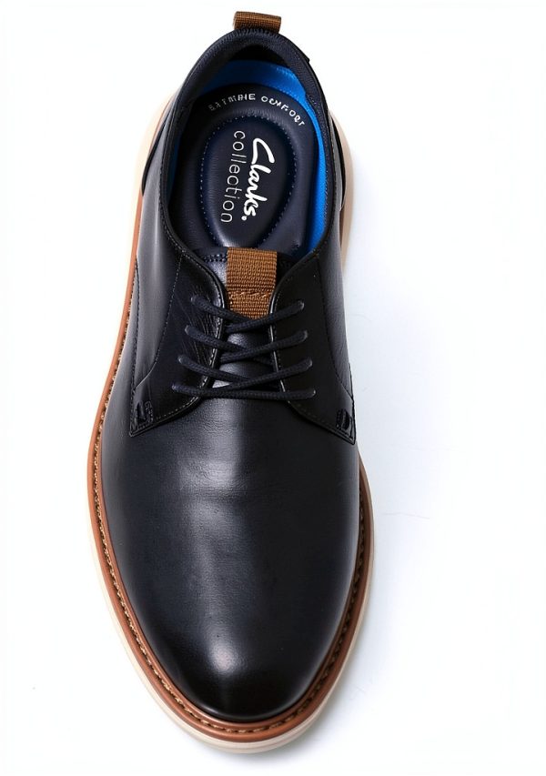 Clarks Mens Oxfords Leather Knit Formal Casual Shoes-1