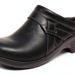 Clarks Angie Mist Clogs Black Leather Womens Slip On-0