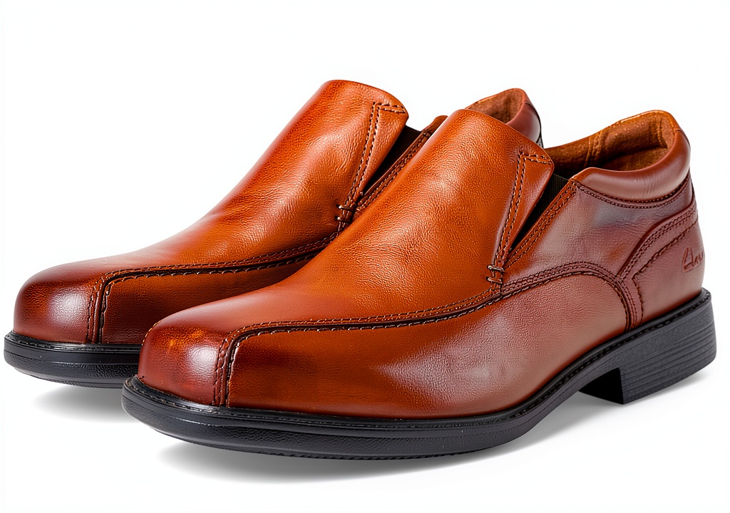 Clarks Dresslite Step dress shoe in Dark Tan color