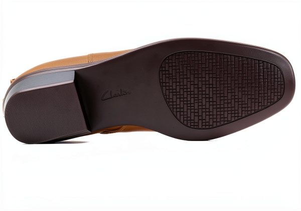 Clarks Danyelle Skip Womens Ankle Boots Tan Leather Comfort-5