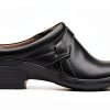 Clarks Angie Mist Clogs Black Leather Womens Slip On-2