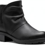 Clarks Womens Ankle Boots Black Leather Comfort Cushion-0