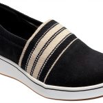 Clarks Womens Slip On Sneakers Cushioned Footbed Sand Black-0