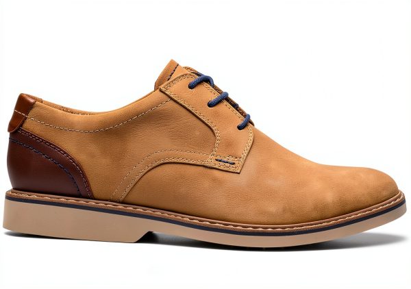 Clarks Radcliff Low Mens Oxfords Light Tan Nubuck Leather-1