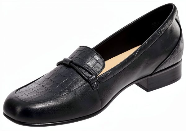 Clarks Womens Loafers Black Leather Slip On Comfort-5