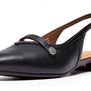 Clarks Womens Slingback Flats Leather Pointed Toe Comfort-0