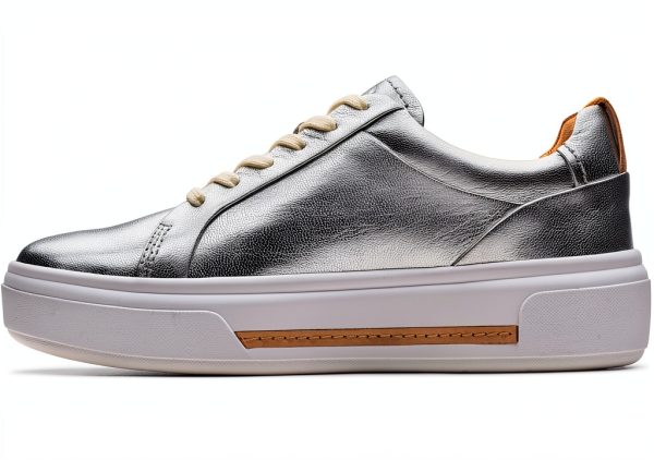 Clarks Womens Fashion Sneakers Leather Platform Comfort-2